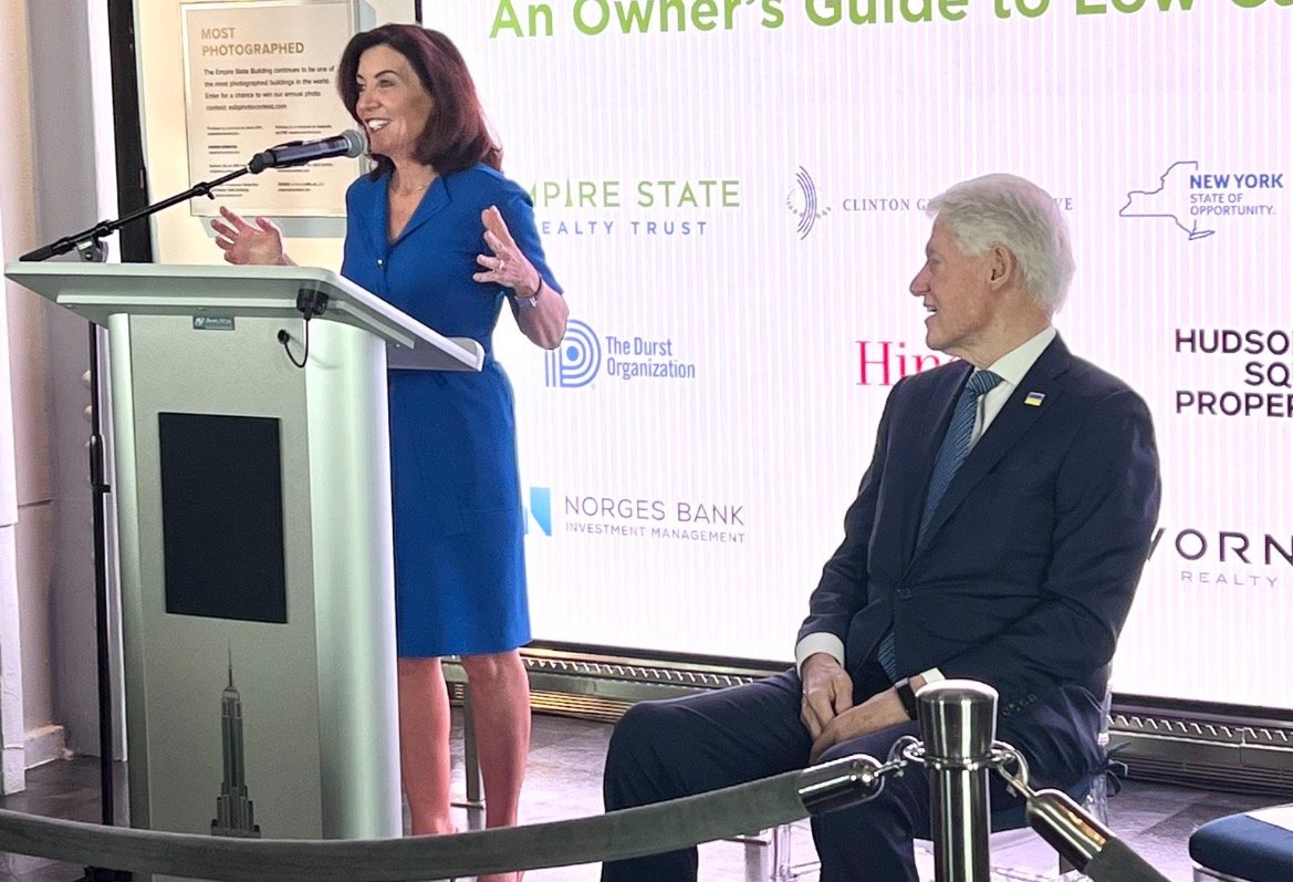 Bill Clinton Caught Checking Out Kathy Hochul at Press Conference Promoting Climate-Friendly Buildings