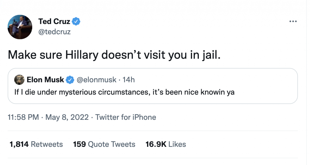 Elon Thinks Something Deadly Might “Accidentally” Happen to Him, So Ted Cruz Jumped In To Help!