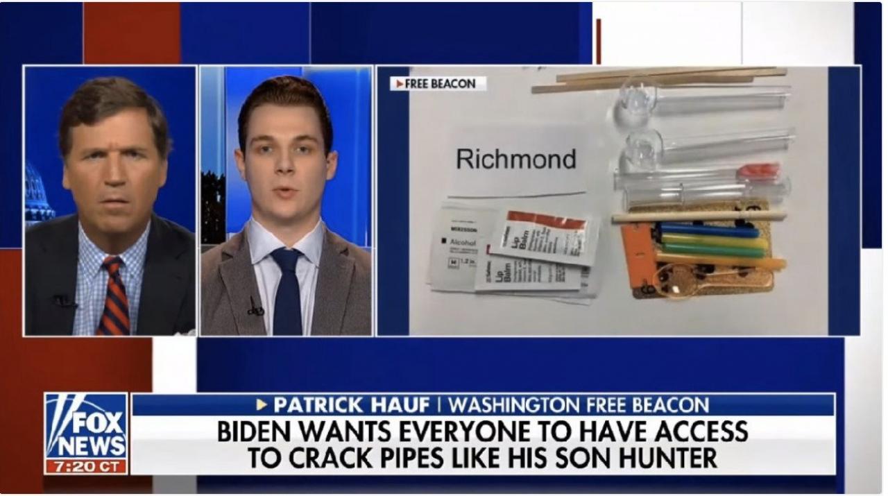 Tucker Uses His Show Chyron to Send Brutally Savage Message to Joe and His Crack Head Son