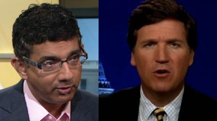 Dinesh Says Tucker Carlson Has Instructed Guests Not to Mention Movie “2000 Mules”