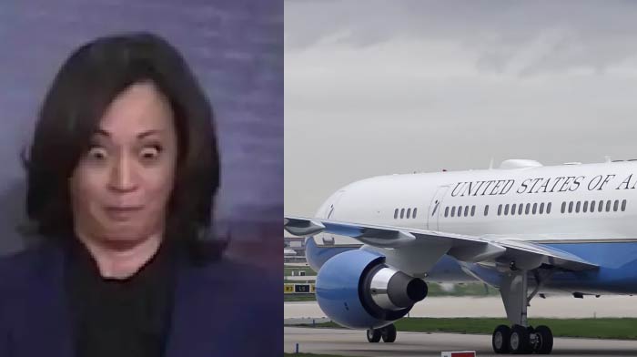 Kamala Gets Roasted For Posting This Very Staged “Concerned-Looking” Photo Aboard Air Force Two