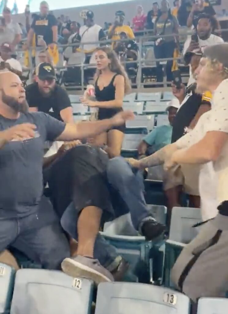 Jaguars And Steelers Fans Throw Absolute Bombs During Massive Brawl