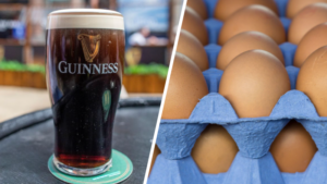Pint of Guinness and Raw Eggs