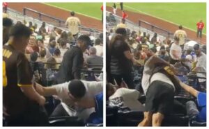 Dodgers & Padres Fans Throw Hands In The Stands At Petco