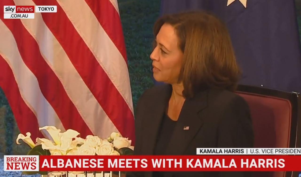 Kamala Meets Australian Prime Minister in Tokyo – Immediately Breaks into Meaningless Word Salad (VIDEO)
