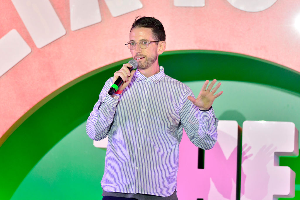 Neal Brennan performs during The Drop In Hosted By Mark Normand, presented by Netflix, in Los Angeles, California.