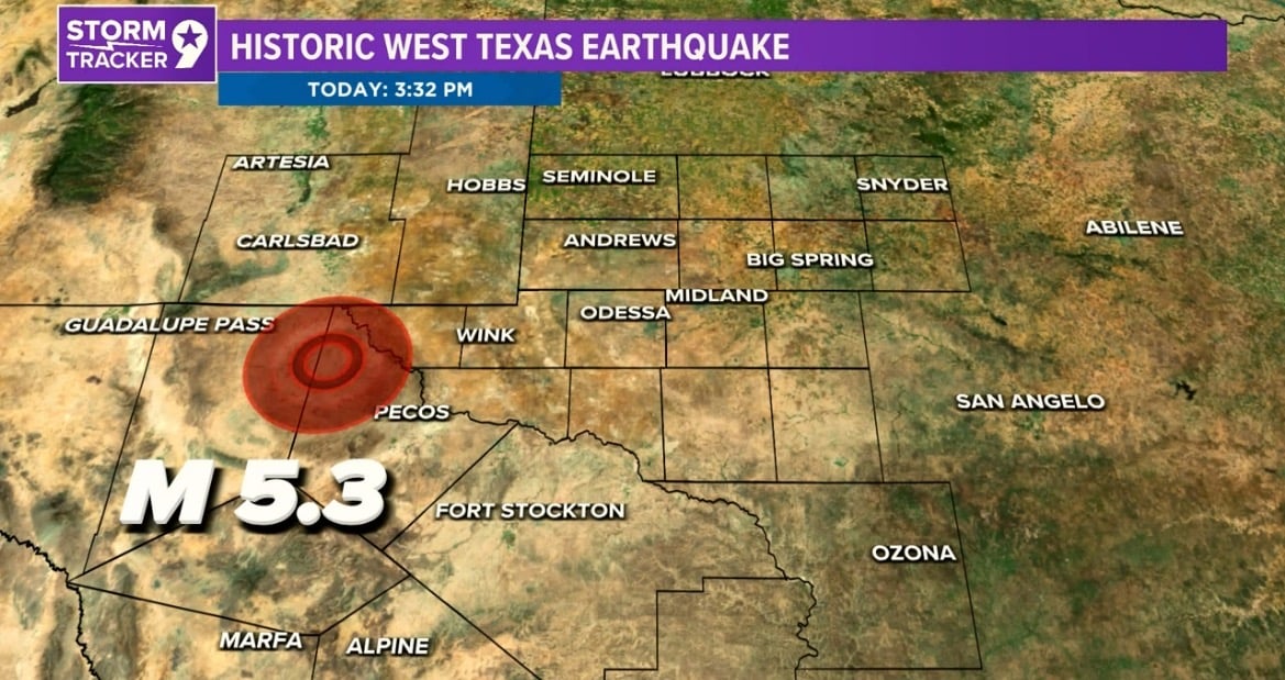 Rare 5.3 Magnitude Earthquake Hits West Texas