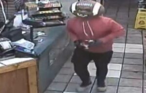Man Robs Gas Station Wearing A Football-Head Mask