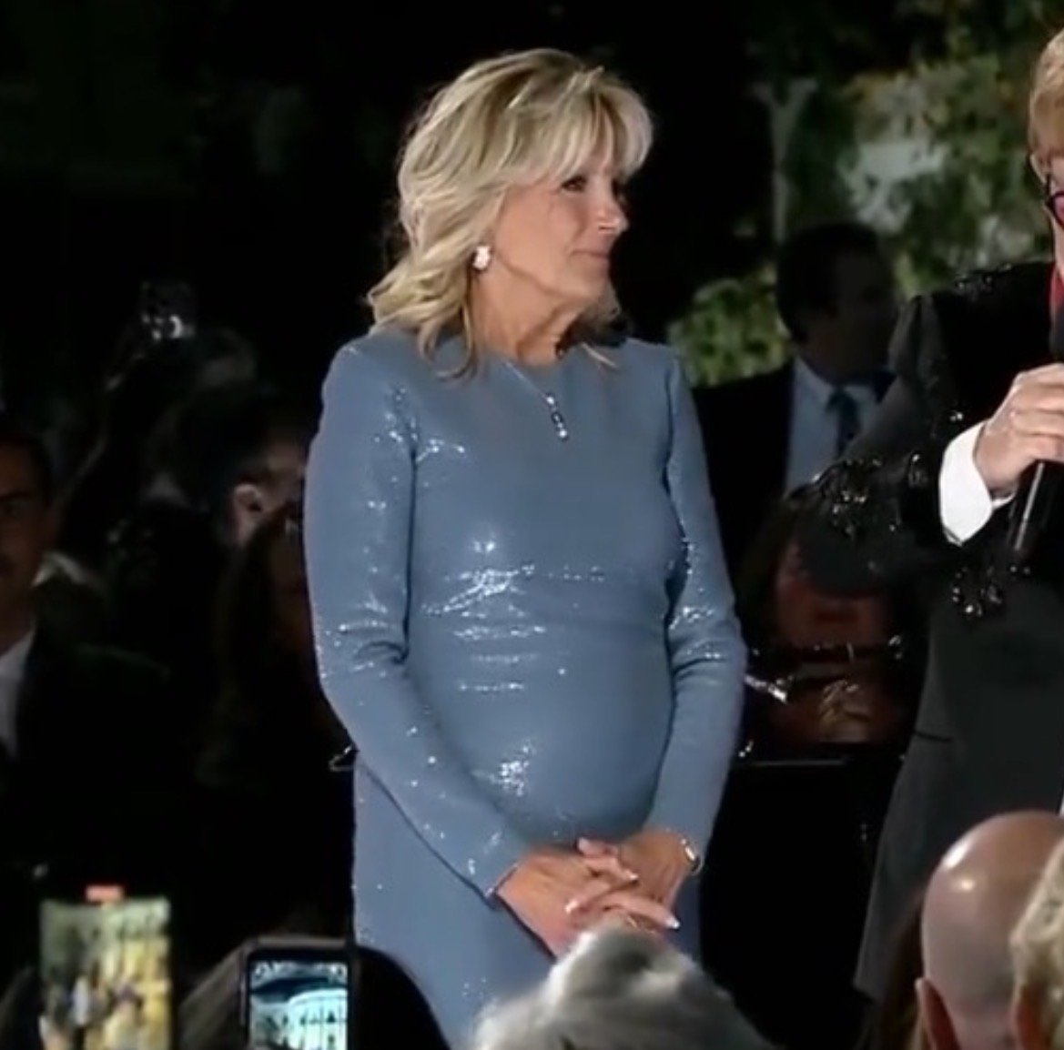 Yuck. Jill Biden Wears Another Sofa Print Dress to Kennedy Center Honorees Reception (VIDEO)