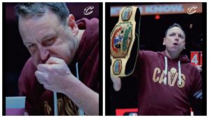 Joey Chestnut Dominates Cavs Fans In Eating Contest, Avenges Recent Loss