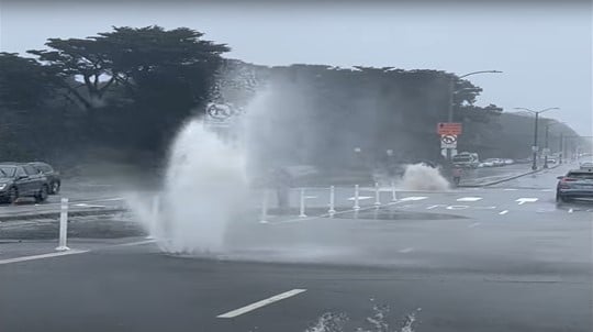 Message From Heaven? Historic Rains in San Francisco Cause Mudslides and Sewer Geysers to Explode, Cleansing Feces-Ridden City (VIDEO)