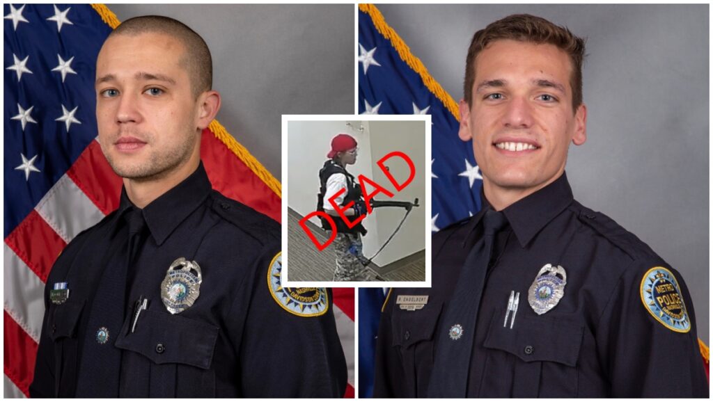 Hero Nashville police identified as Rex Englebert and Michael Collazo. They killed Audrey Hale. (Credit: Nashville Police)