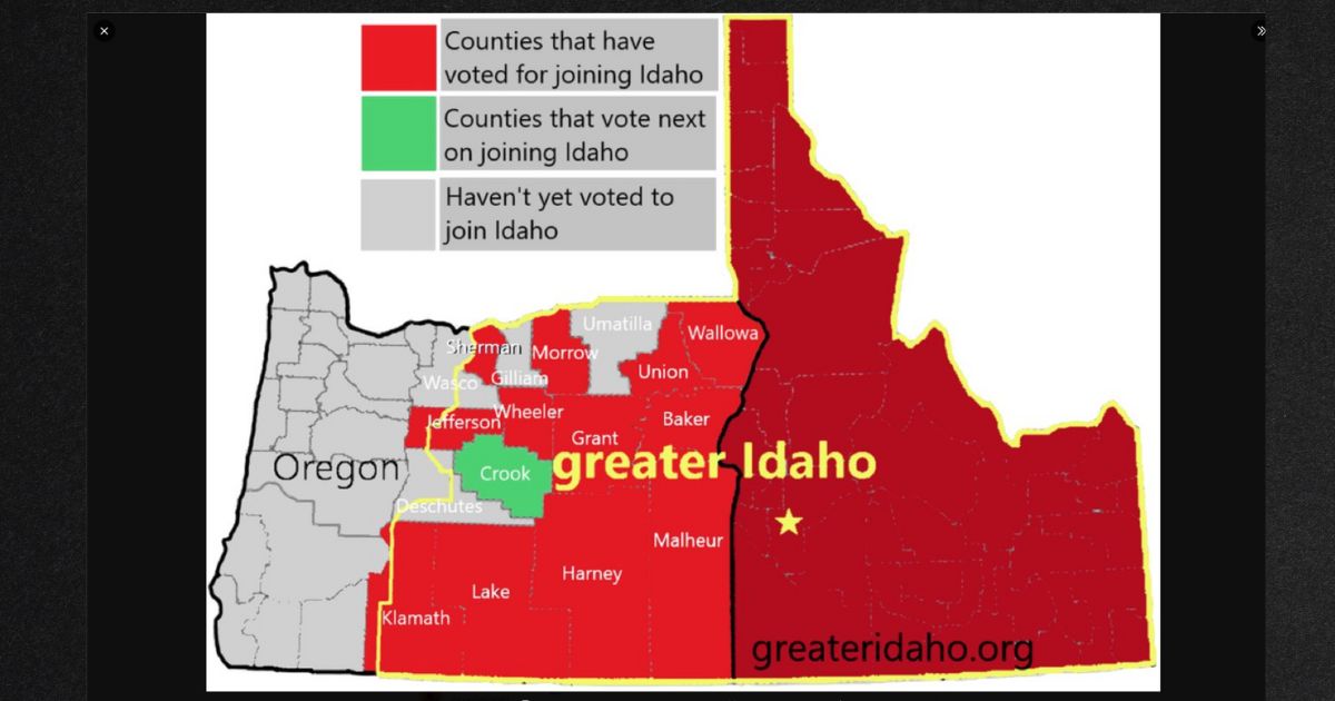 Oregon Liberals Risk an Ugly Legacy as Another County Joins ‘Greater Idaho’ Movement