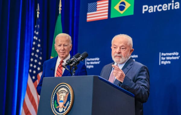 Brazilian Far-left President Lula da Silva and Biden. Photo by Ricardo Stuckert