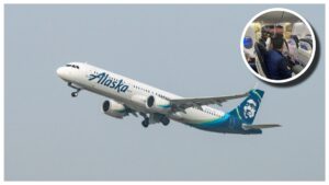 Alaska Airlines flight blows up mid air.
